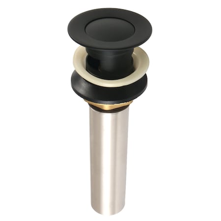 Kingston Brass KB6000 Complement Push-Up Drain W/ Overflow, Matte Black KB6000